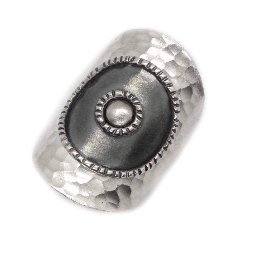 Sterling Silver Long Boho Statement Ring Handmade Hammered Etsy