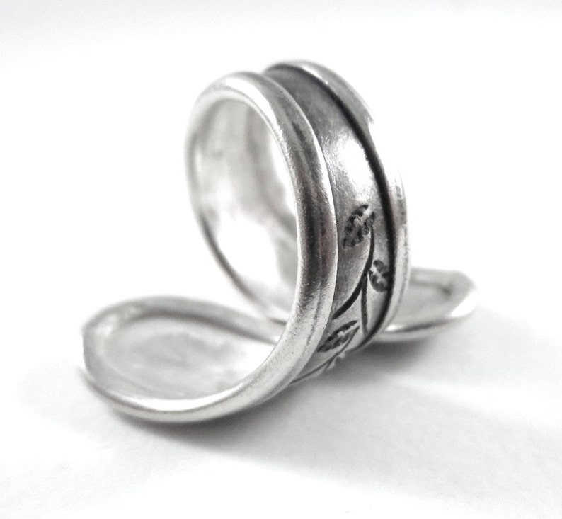 Handmade Sterling Silver Wrap Around Wide Ring Also as Thumb Etsy