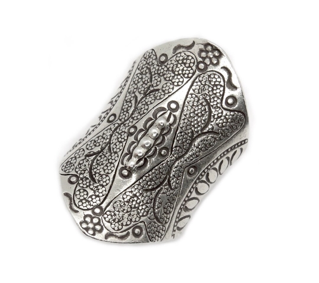 Sterling Silver Boho Statement Ring Handmade Large Ethnic - Etsy