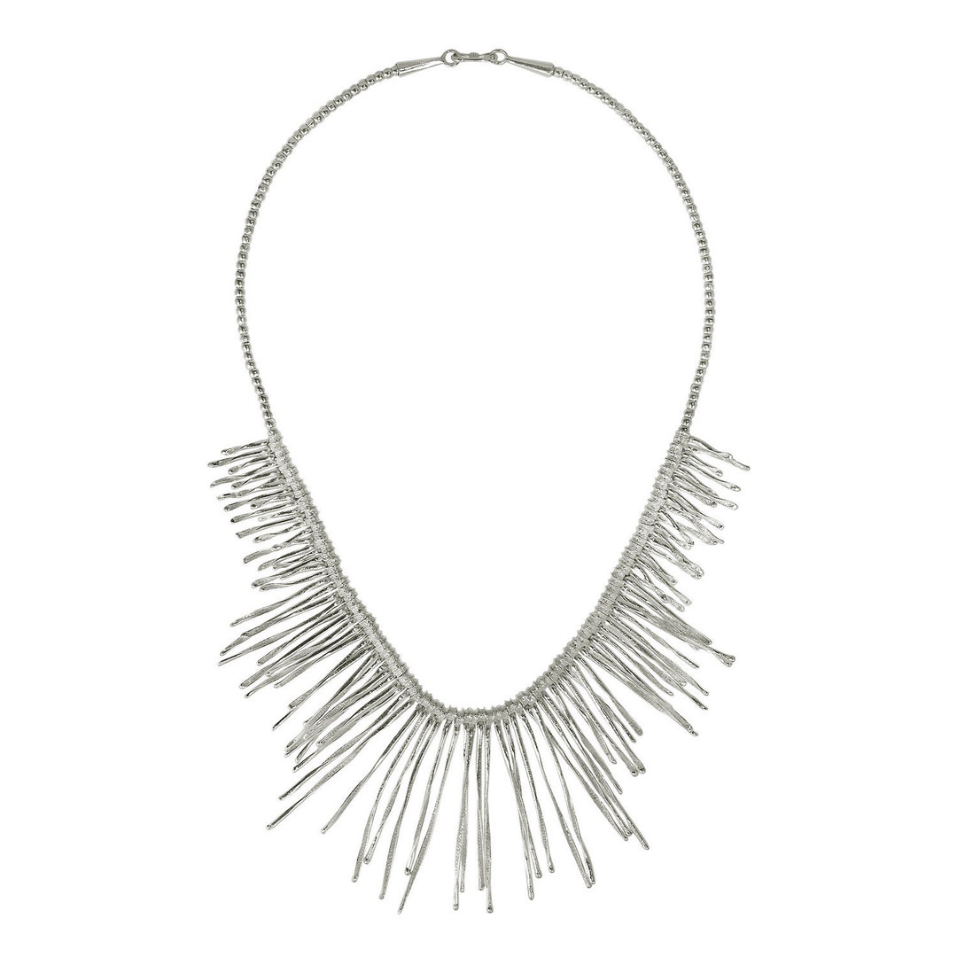 Sterling Silver Statement Rays Necklace Handmade Impressive Etsy