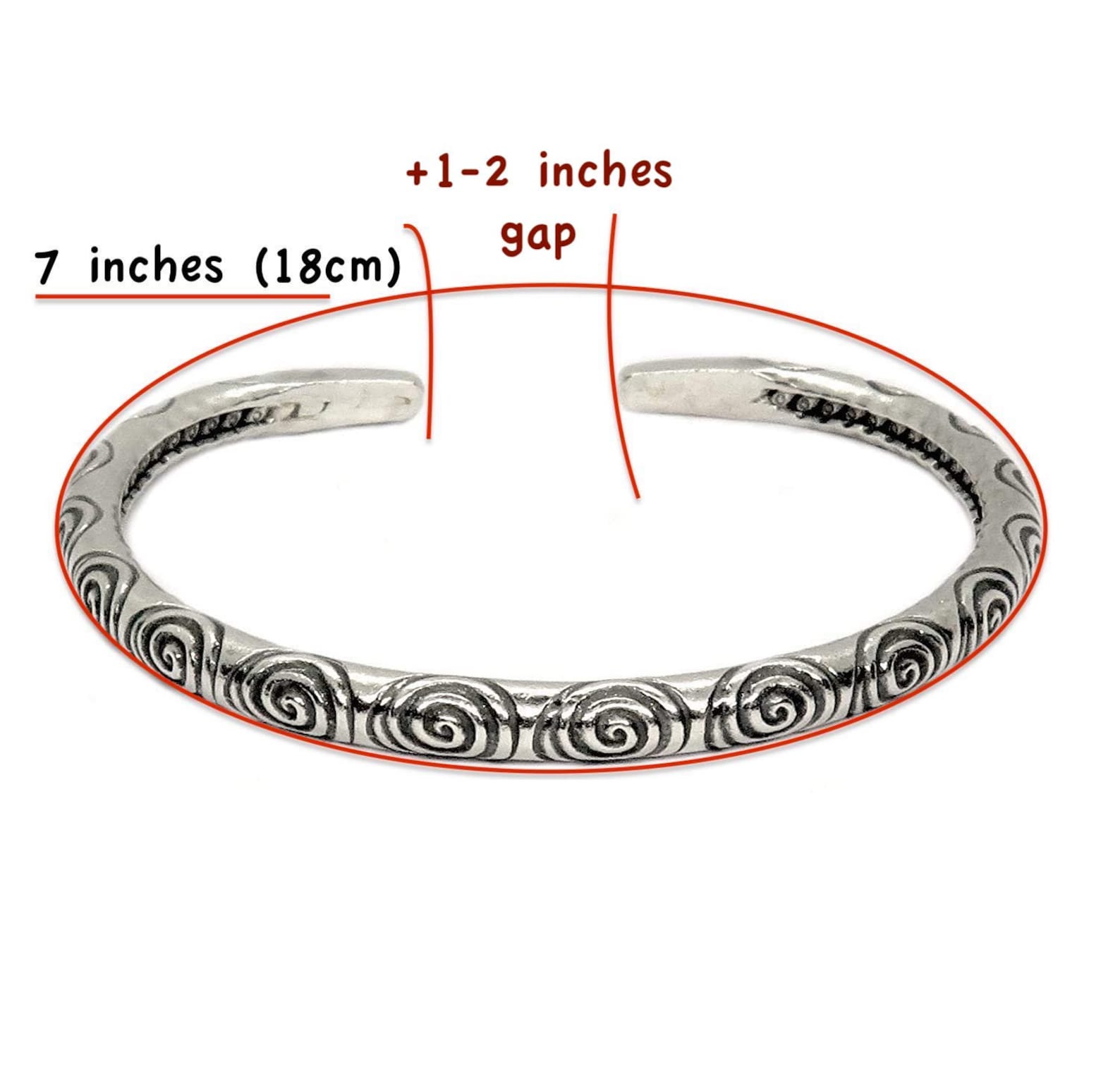 Sterling Silver Boho Cuff Bracelet Handmade Adjustable Thick Etsy