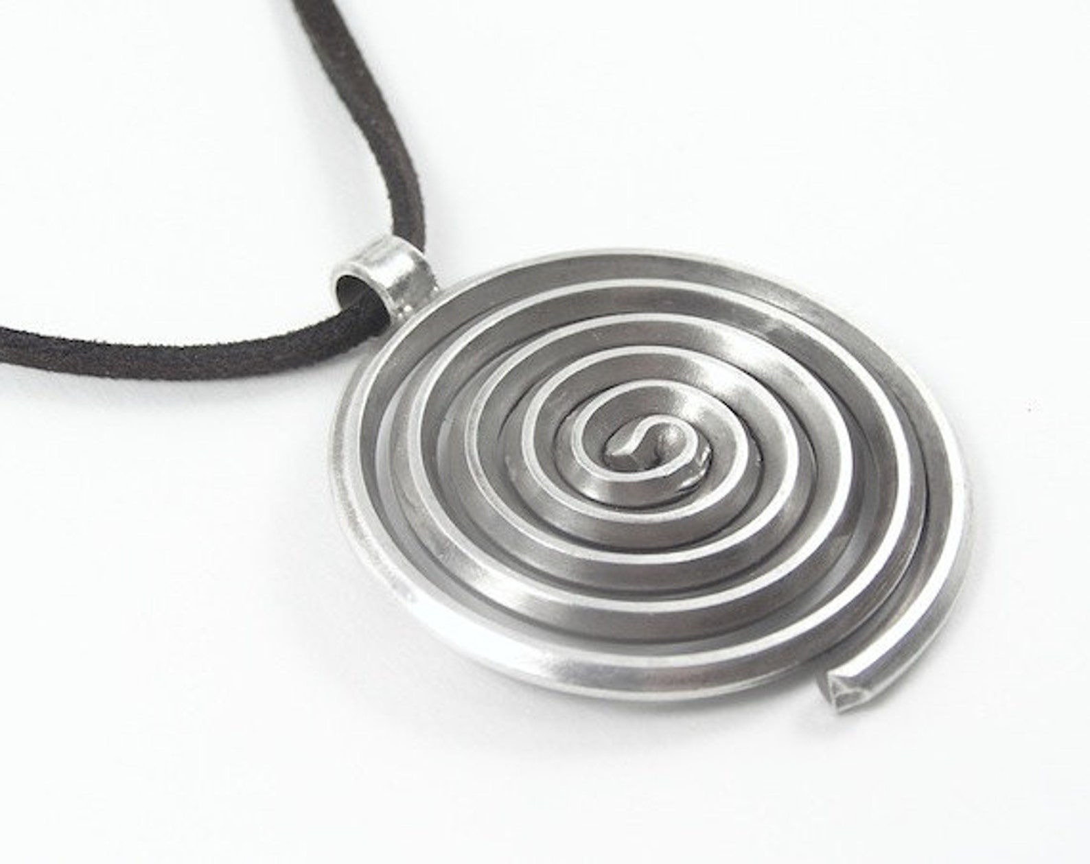 Handmade Sterling Silver Large Pendant Necklace Thick Rustic - Etsy
