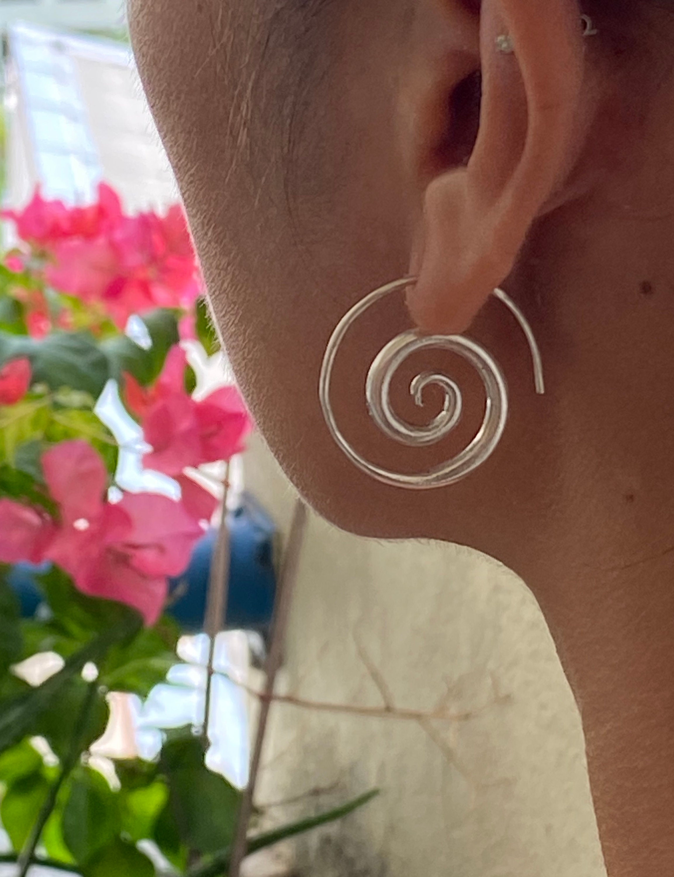 STERLING SILVER SPIRAL EARRINGS – Of Earth And Ocean