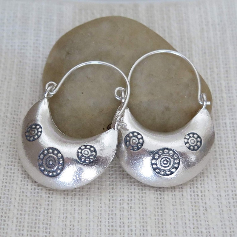 Boho Crescent Hoop Earrings JLT11592