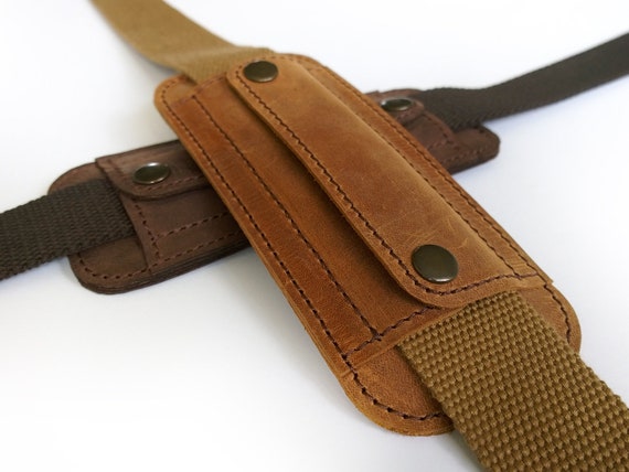 leather shoulder strap pad