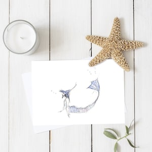 Merman Greetings Card | Merman Card | Merman Print | Merman gift | Merman | Bearded Man | Bearded Merman | Morvenna | Mermazing | Mermaid