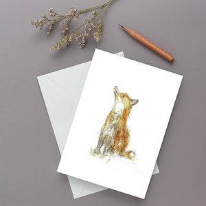 Fox card | Fox greeting card | Fox notecard | Foxy blank card | Scottish fox art | Scottish wildlife | Fox print | Fox wall art | Morvenna