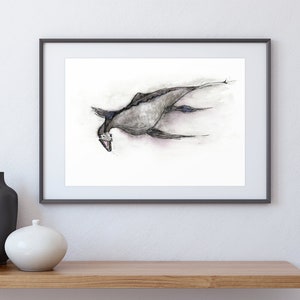 Loch Ness Monster Art | Nessie Print | Loch Ness Monster Poster | Nessie Art | Sea monster | Loch ness artwork | Scottish monster | Morvenna