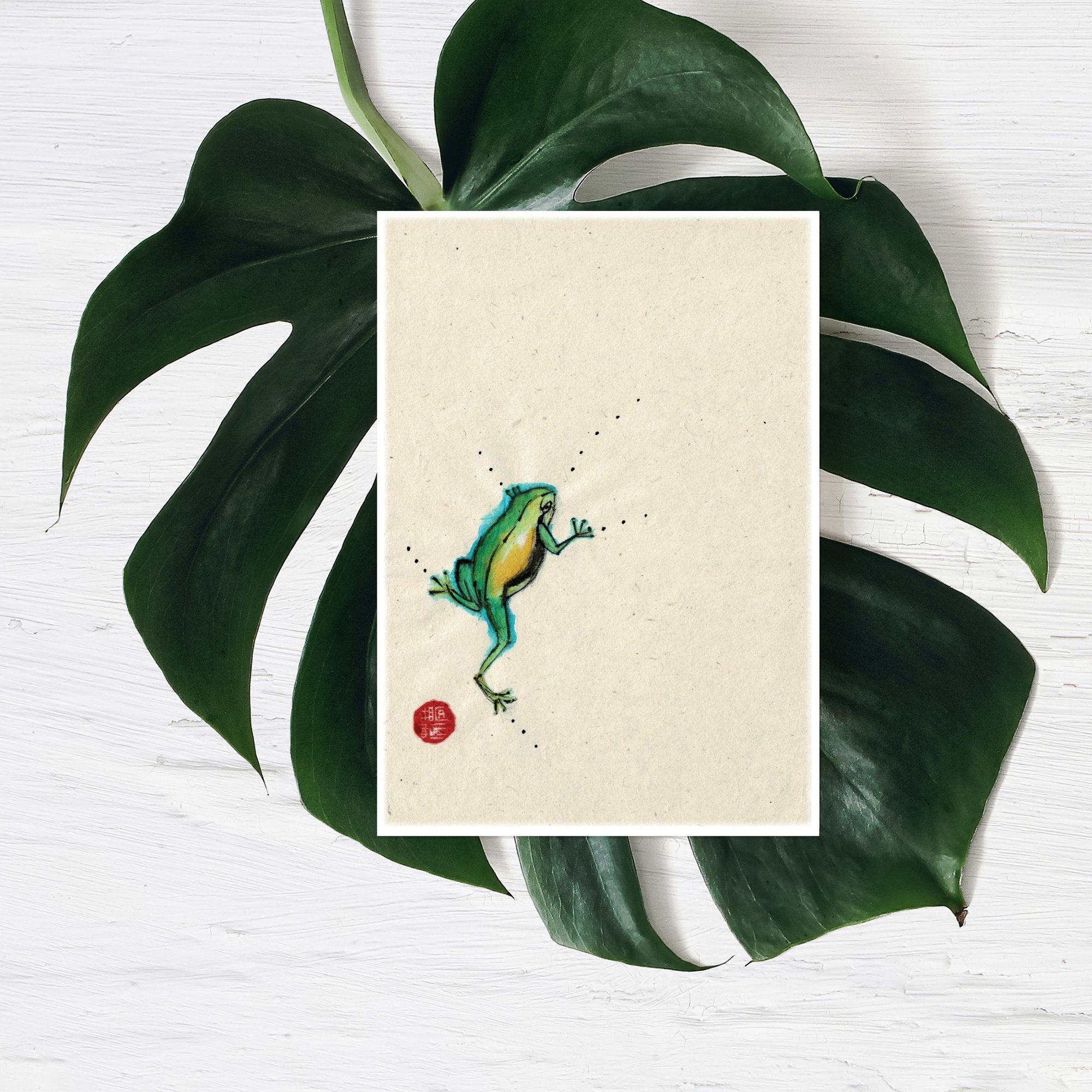 Frosch-Karte Tropische Froschkarte Frosch-Design | Etsy