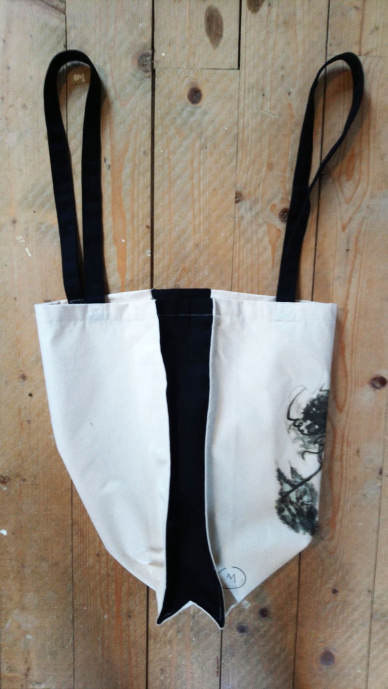 Tote Bag Mermaid Bag, Mermaid Shopper, Mermaid Canvas Bag, Vintage Mermaid, Shoulder Bag, Shopping Bag Mermaid Siren Bag Morvenna image 5