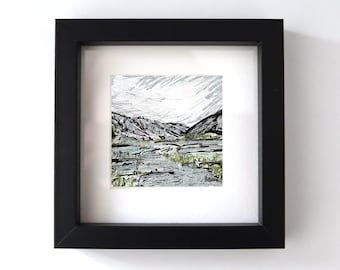 Glencoe Original Scottish artwork | Unique Artist Morvenna | Glencoe | Scottish Highlands | Watercolour Landscape art | Scottish Mountains