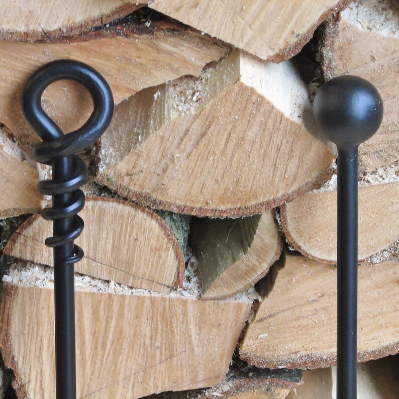 Wrought Iron Fireplace Poker For Woodburner or Open Fire. Etsy