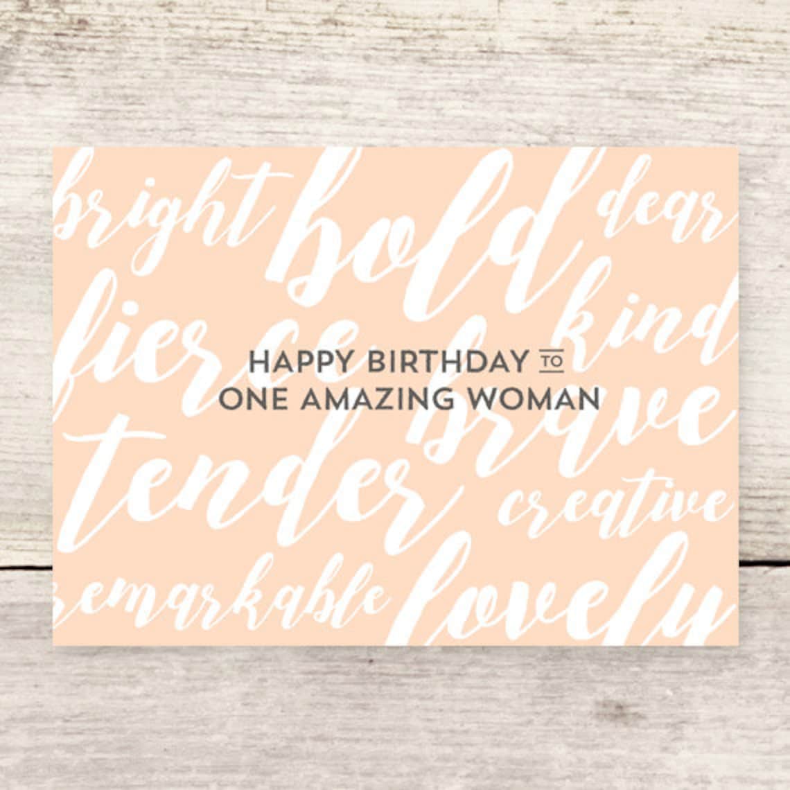 Happy Birthday Amazing Woman Greeting card Female Birthday | Etsy