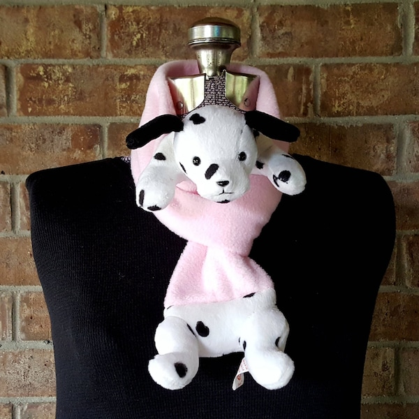Dotty the Dalmatian Ty Beanie Light Pink Soft Fleece Scarf One of a Kind Special Toddler Girl Gift Christmas Valentine's Day Kid Birthday
