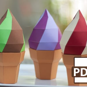 Gelati (3 Pack) - DIY Papercraft Kits (Instant Download)