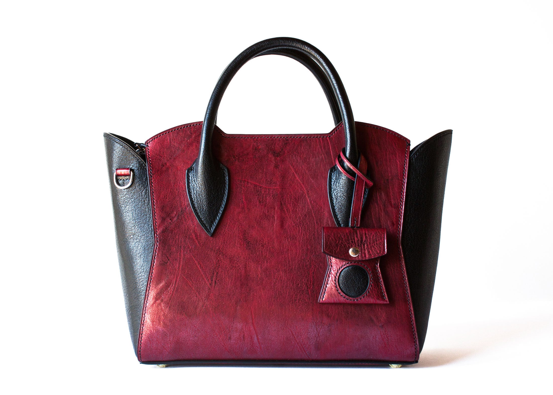 Handstitched Leather Handbag Leather Shoulder Bag Leather Etsy