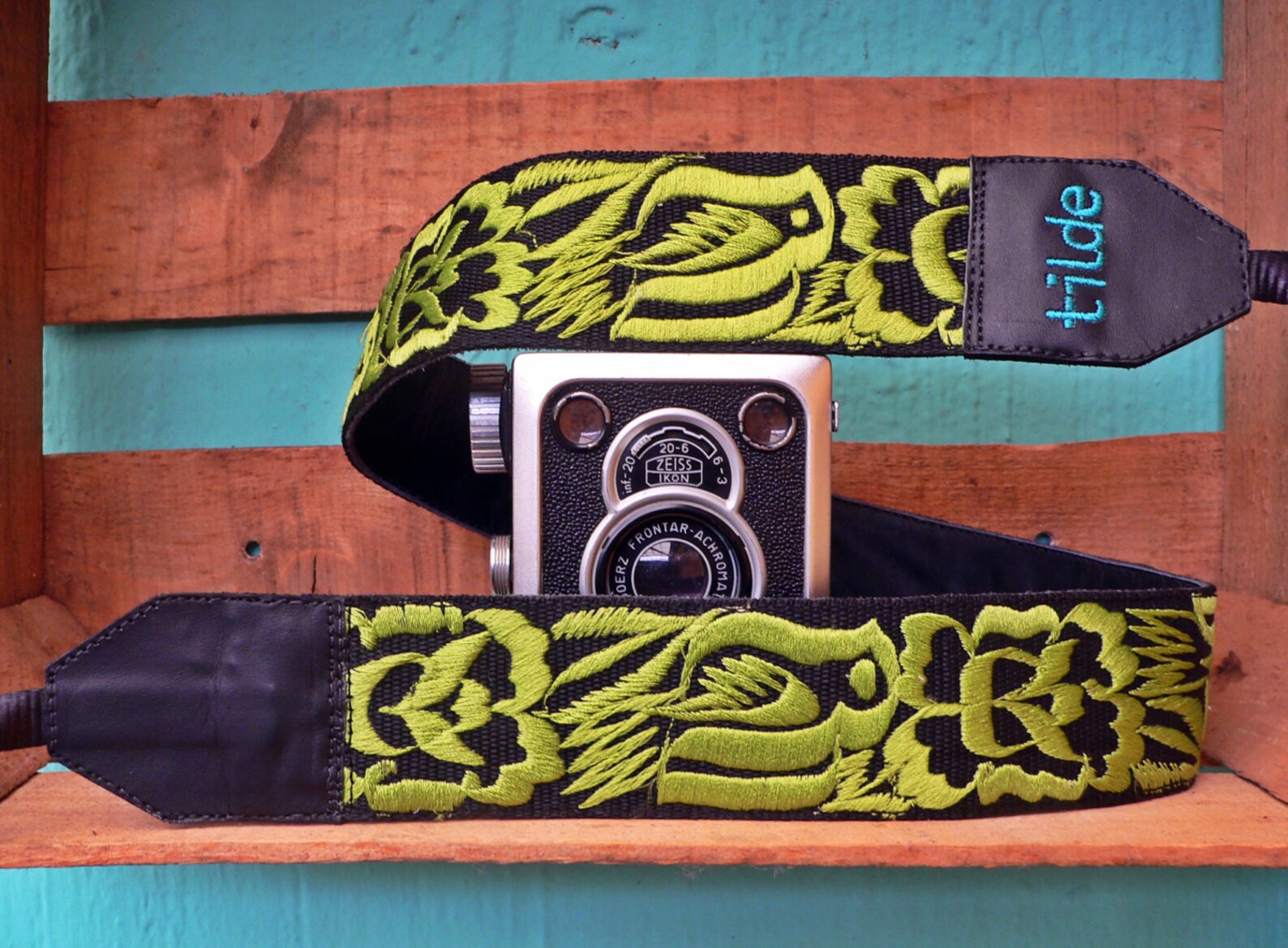 Leather Camera Strap Gift Photographer Green Camera Strap Etsy