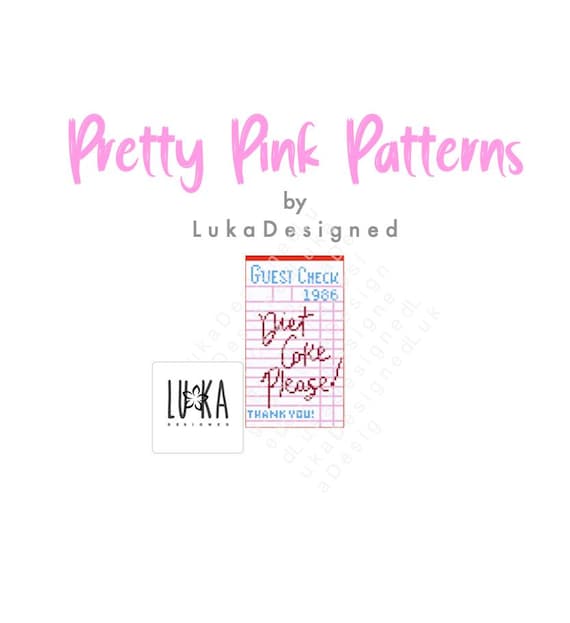PINK DC  Please! PDF Cross Stitch Download Pattern