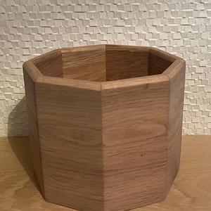 Octagon Plant Pot solid oak stand sold separately