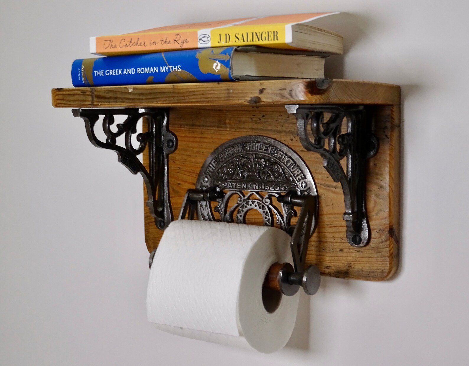Reclaimed Pine Toilet Roll Holder With Shelf. Etsy