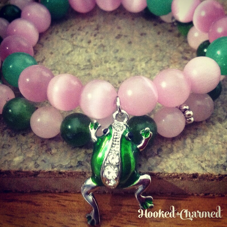 Alpha Kappa Alpha Sorority Rhinestone Frog Bracelet for AKA Etsy