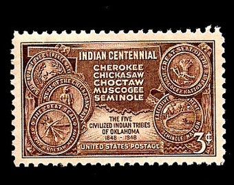 10 Indian Centennial - Pack of (10) Vintage (Issued in 1948) Unused U.S. Postage Stamps - Post Office Fresh!