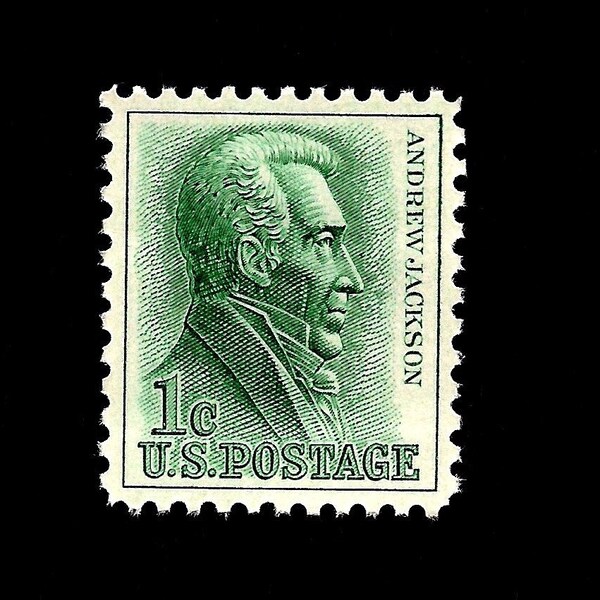 Andrew Jackson One Cent Stamp Etsy