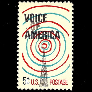 10 Voice of America Postage Stamps - Pack of 10 Vintage (Issued in 1957) Unused Original USPS Postage Stamps for U.S. Mail.
