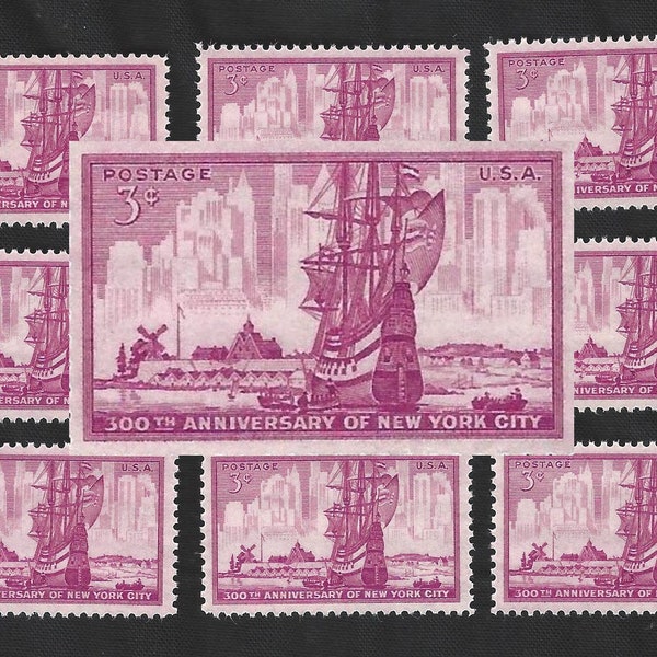 Nyc Vintage Stamps Etsy