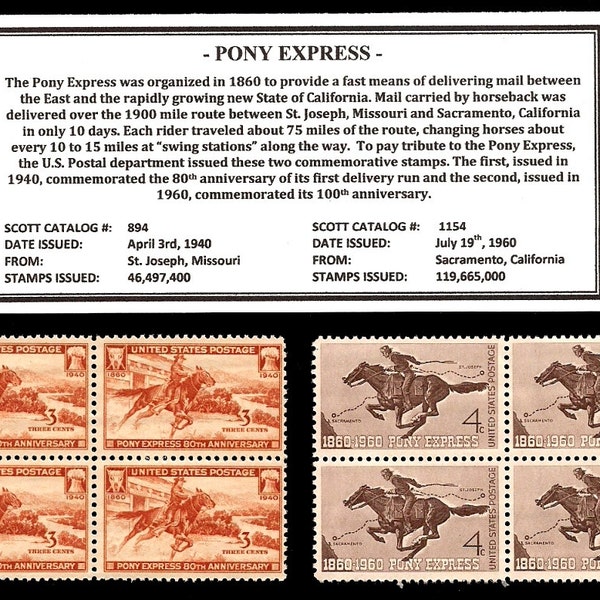 Pony Express Stamps Etsy