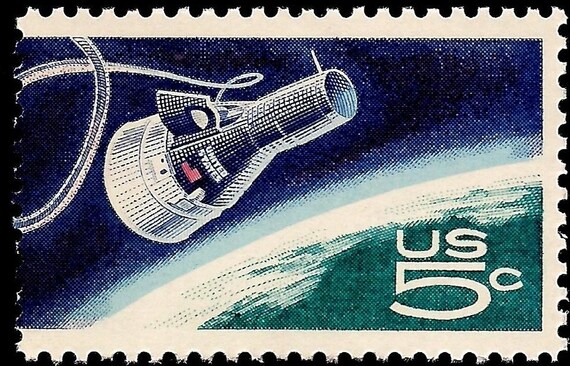 10 Space Capsule Postage Stamps - Pack of (10) - Space Capsule