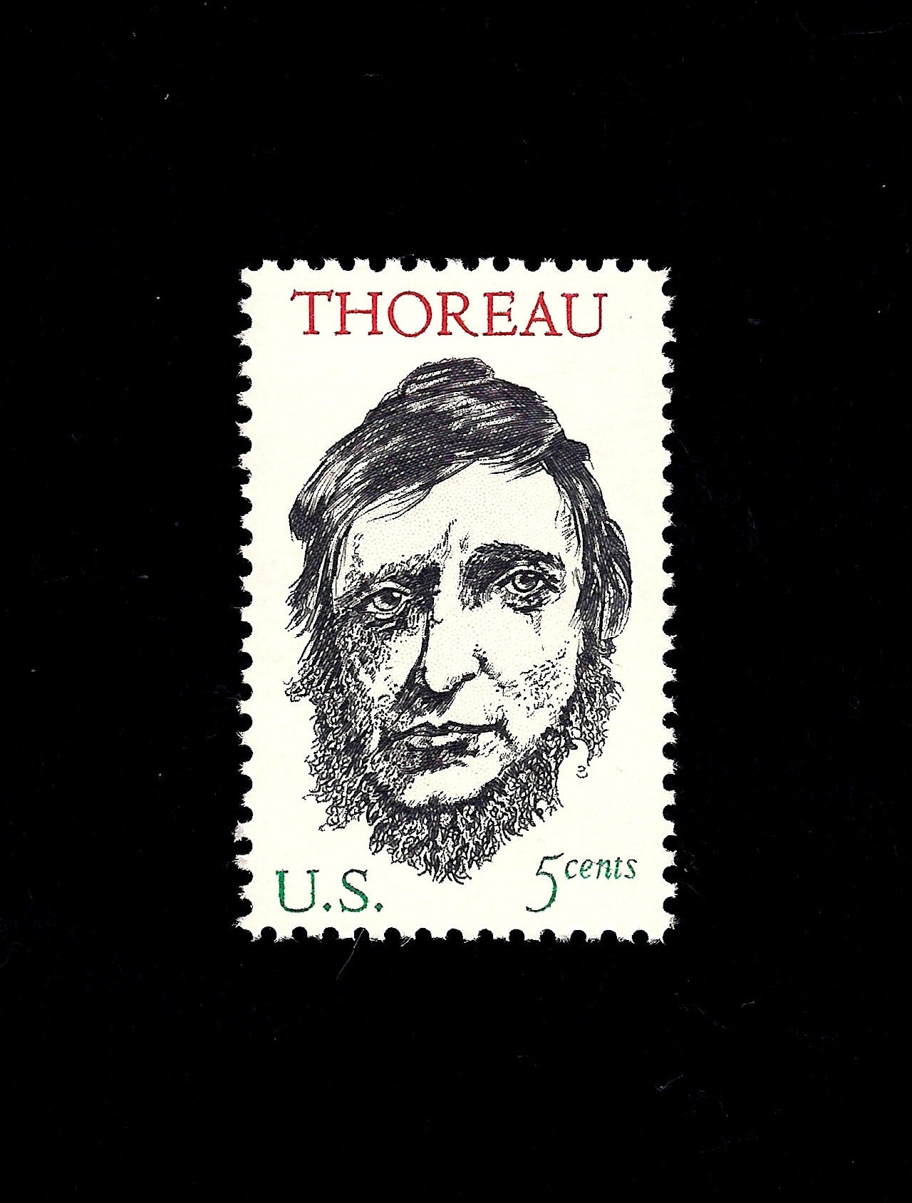 10 Thoreau Pack of 10 Vintage issued in 1967 Henry David Thoreau Unused