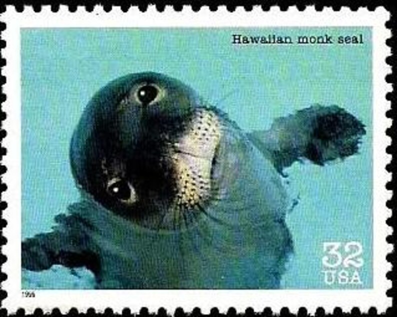 Hawaiian Monk Seal Postage Stamps - Pack of (5) Vintage (issued in 1996 ...