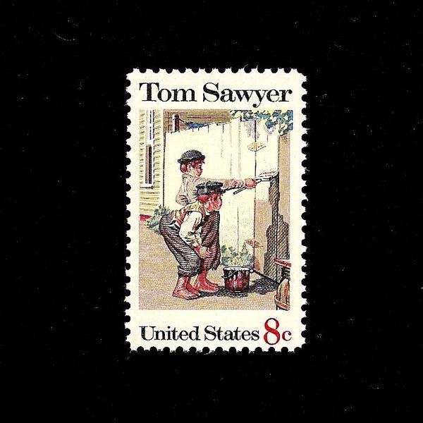 10 Tom Sawyer - Pack of (10) Vintage (Issued in 1972) Unused U.S. Postage Stamps - Post Office Fresh!