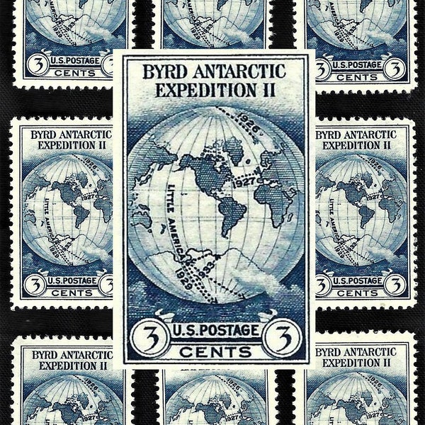 10 Admiral Byrd - Pack of (10) - Byrd Antarctic Expedition - Vintage (Issued in 1933) Unused U.S. Postage Stamps - Post Office Fresh!