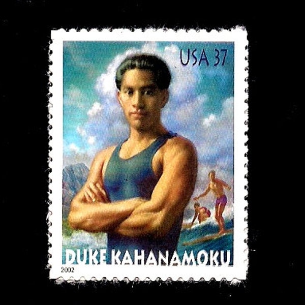 5 Duke Kahanamoku - Pack of (5) Unused Self-adhesive Vintage U.S. Postage Stamps - Post Office Fresh!