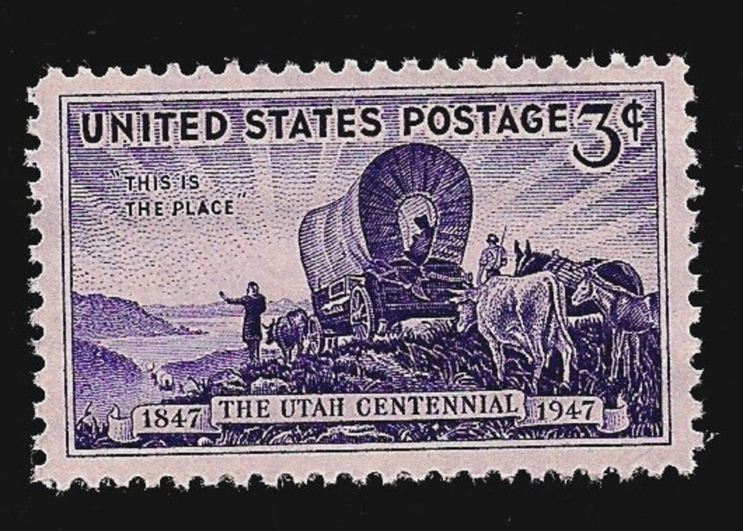 10 Utah Centennial Pack of 10 Vintage issued in 1947 Unused U.S. Postage Stamps Post Office