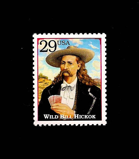 5 Wild Bill Hickok Postage Stamps - Pack of (5) Vintage (Issued in 1994) Unused Original USPS Postage Stamps for U.S. Mail.