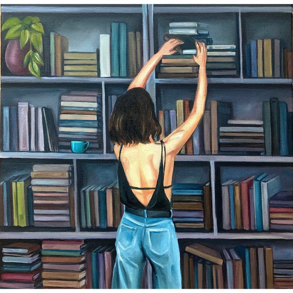 Art print "Reading nook" oilpainting