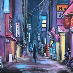 Art print "Tokyo Neon lights" by Gouache Picture