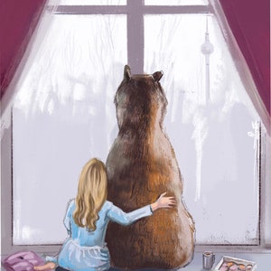 Art print "Bear and Girl in Berlin" by Antonia Sanker