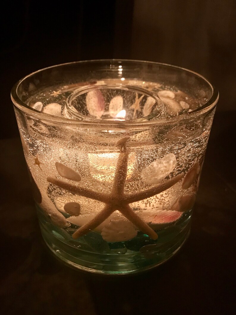 Beach Seashell Forever Gel Candle Reusable Wedding & Bridal Etsy