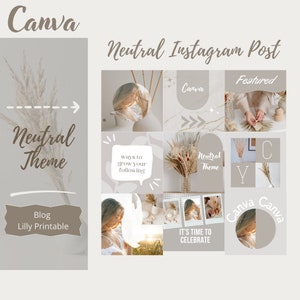 Neutral Instagram Post -Templates - Engagement Booster - Business - Quotes - Canva - Fashion - Social Media - Blogger