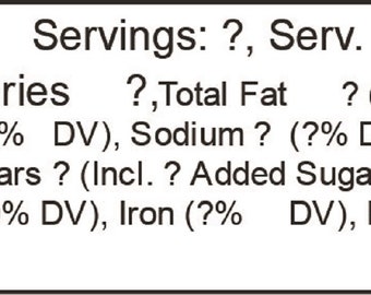 FOOD Food Facts Label für LebensmittelverpackungEn Compact Format Vorlage