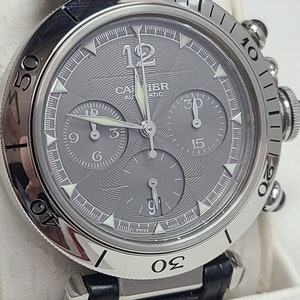 k637 Handsome Men's Cartier Pasha de Cartier 37J Automatic Wristwatch