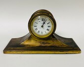 f463 Vintage New Haven USA 8 Day Mantel Standing Clock