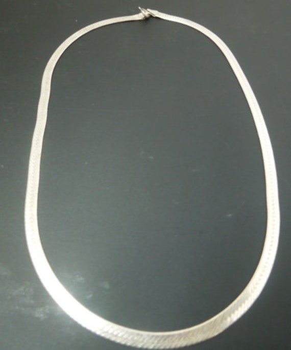 s405 18", 5mm, vintage Sterling silver necklace, … - image 1