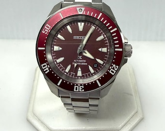 m902 Seiko Prospex "Red Samurai" Diver Men's Wrist Watch Automatic Japan Mov't