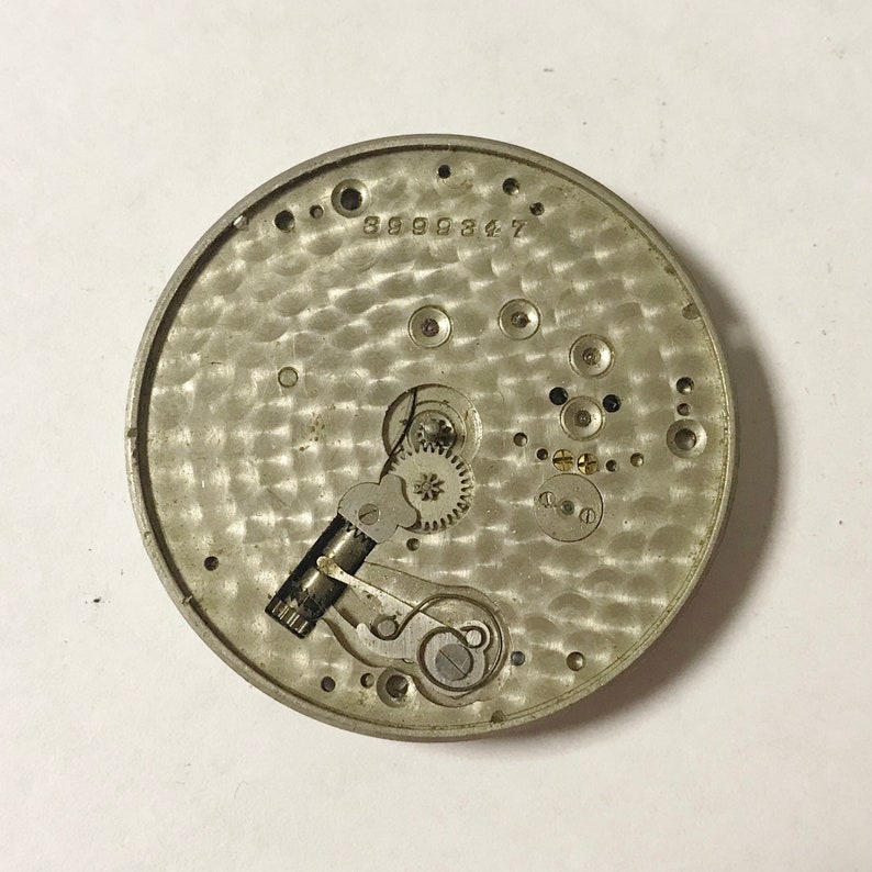 e969 Vintage Illinois Mechanical Wrist Watch Movement for Parts Repair image 2