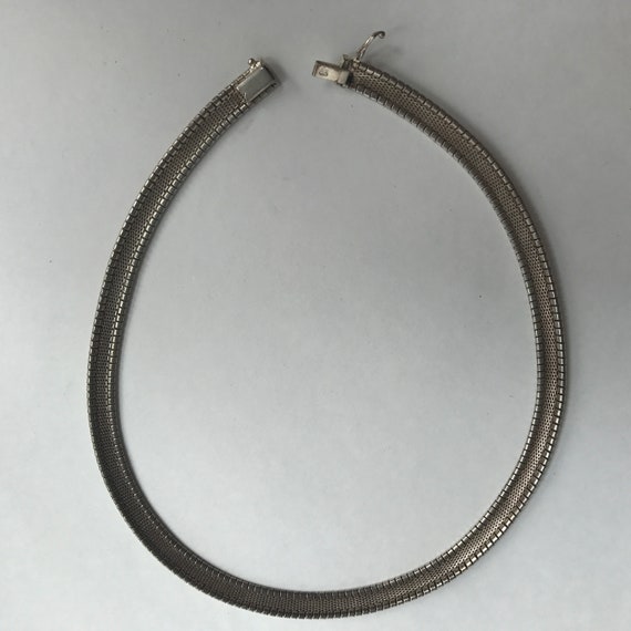 e346 Vintage Sterling Silver Thick Chain Necklace - image 4